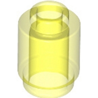 Lego kostka (kostička) válcová (kulatá) 1x1, průhledná neonově zelená (4107106, 4130379, 6238675)